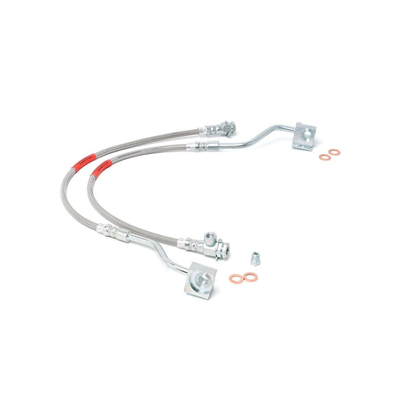 ROUGH COUNTRY | Brake Lines  Stainless  FR  4-6" Lift  Ford Bronco/F-150 4WD (1980-1996) | 89310S