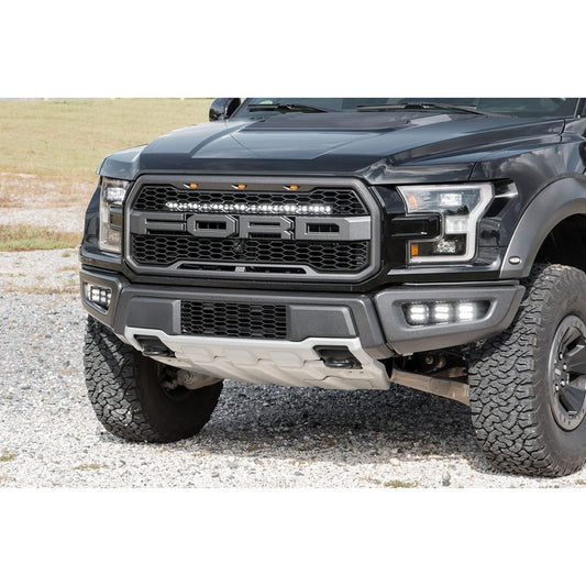 ROUGH COUNTRY LED Light Kit | Grille Mount | 30" Black Single Row | Ford Raptor 4WD (17-20) | 70702