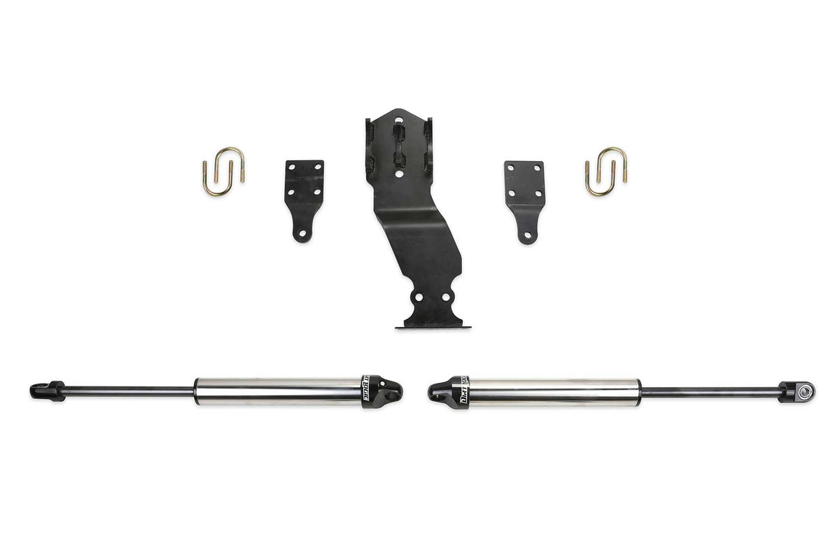 FABTECH | Dual Steering Stabilizer System (Opposing Style) w/ Dirt Logic 2.25 Shocks | Ford F250 / Ford F350 | FTS22303 — product image 1