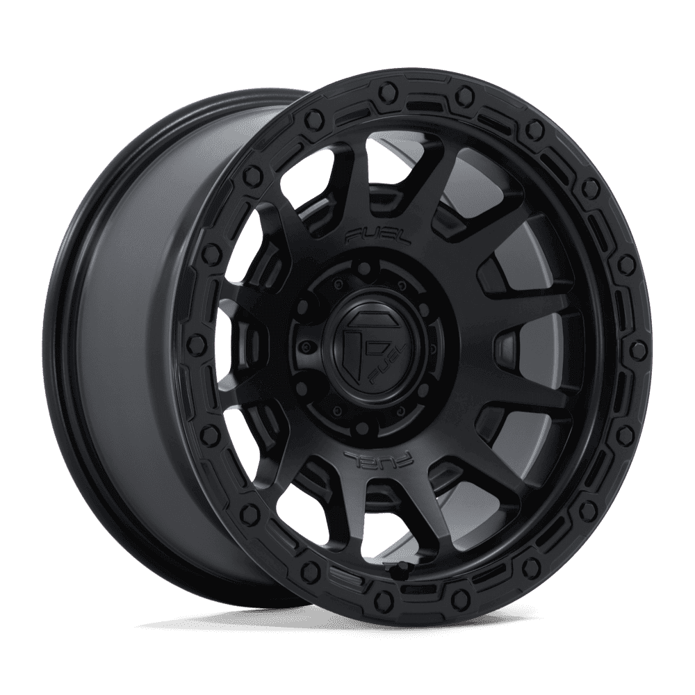 FUEL FC884 FORTRESS Matte Black W/ Gloss Black Lip