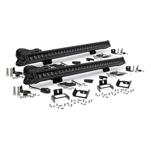 ROUGH COUNTRY LED Light Kit | Grill Mount | 30" Black Single Row Pair | Ford F-250/F-350 Super Duty (11-16) | 70771