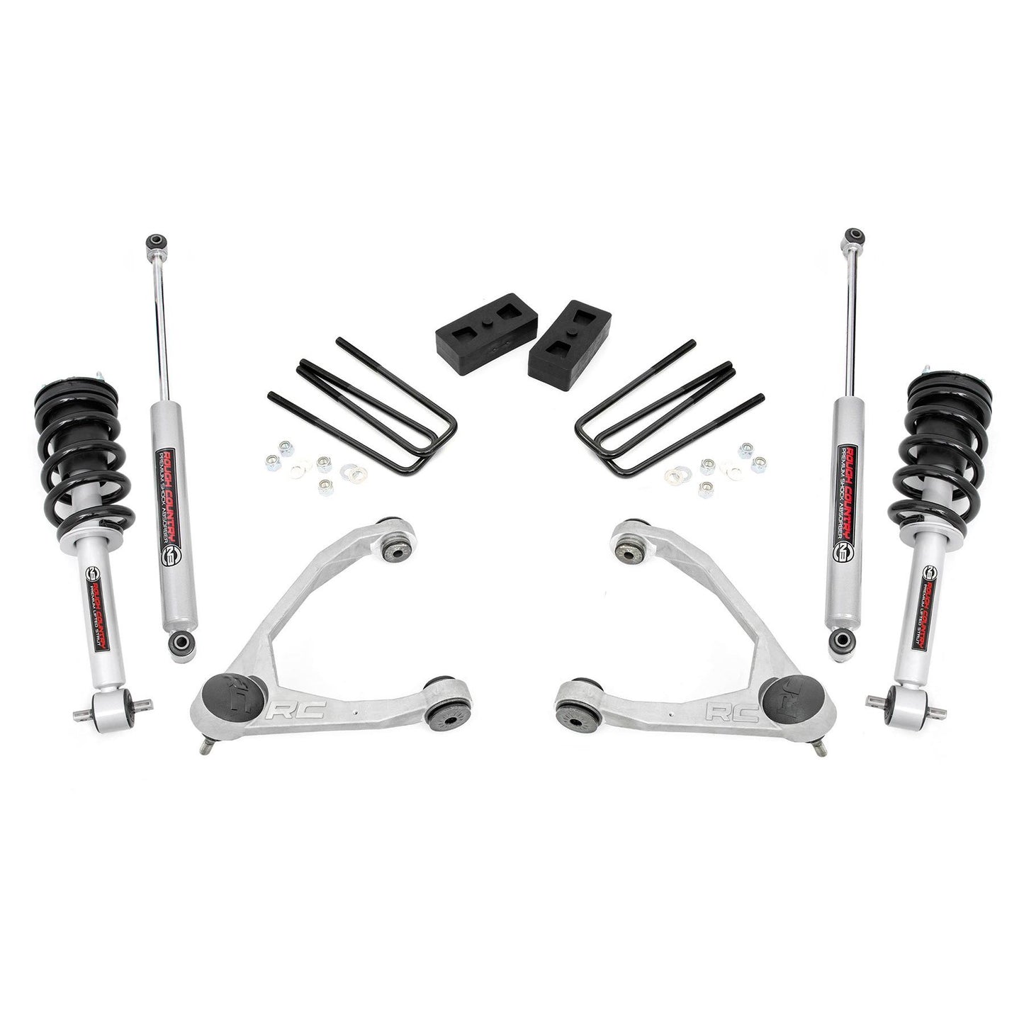 ROUGH COUNTRY 3.5 Inch Lift Kit | Cast Steel | N3 Strut | Chevy/GMC 1500 (14-16) | 198.23