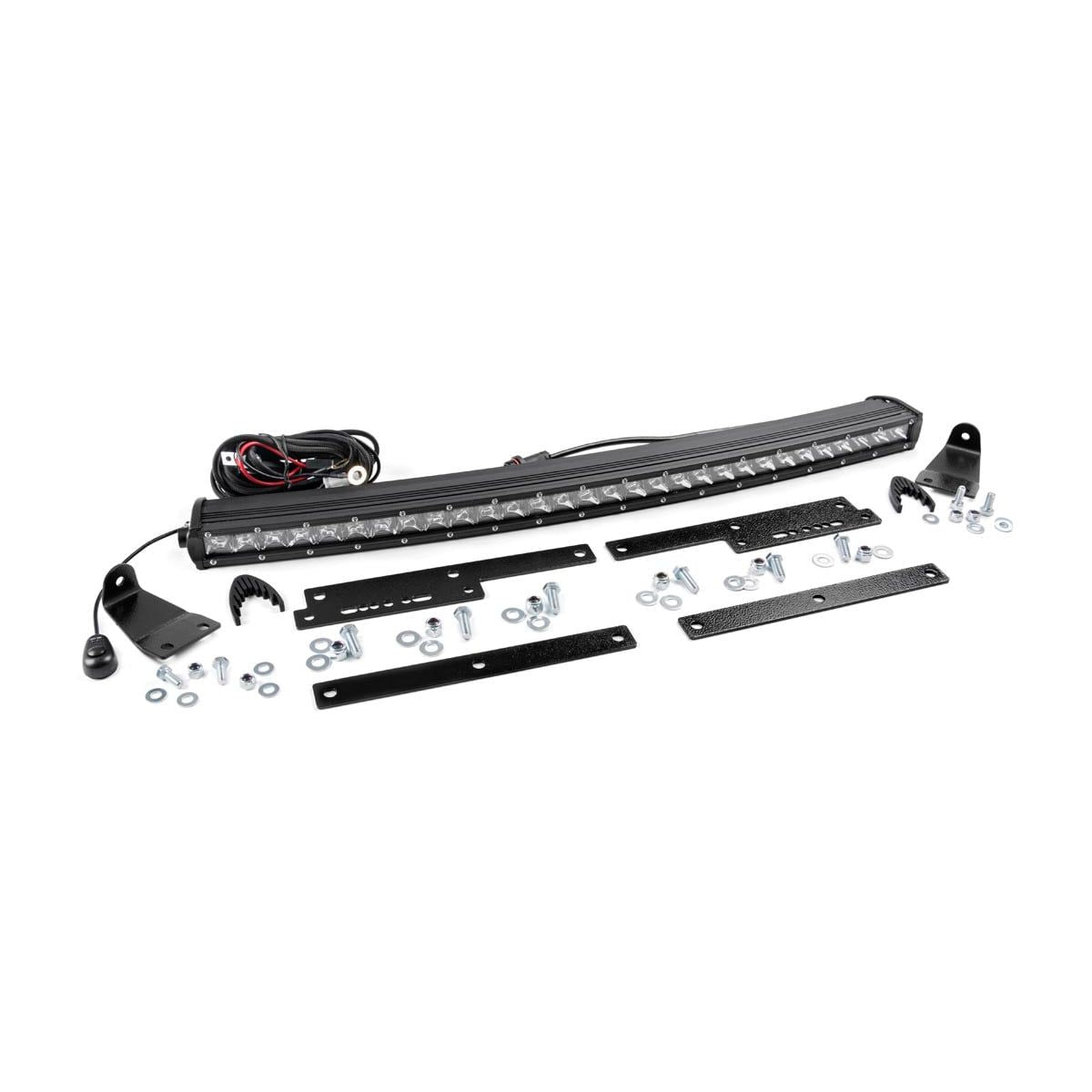 ROUGH COUNTRY LED Light Kit | Behind Grille Mount | 30" Chrome Single Row | Chevy/GMC 1500 (14-18 & Classic) | 70625