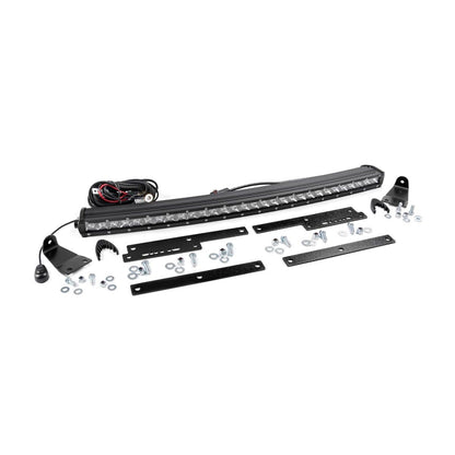 ROUGH COUNTRY LED Light Kit | Behind Grille Mount | 30" Chrome Single Row | Chevy/GMC 1500 (14-18 & Classic) | 70625