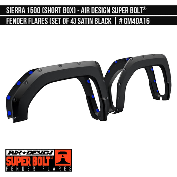 AIRDESIGN | Super Bolt Fender Flares Crew Cab Short Box | 19–25 GMC Sierra 1500 | GM40A16 / GM40A16PR