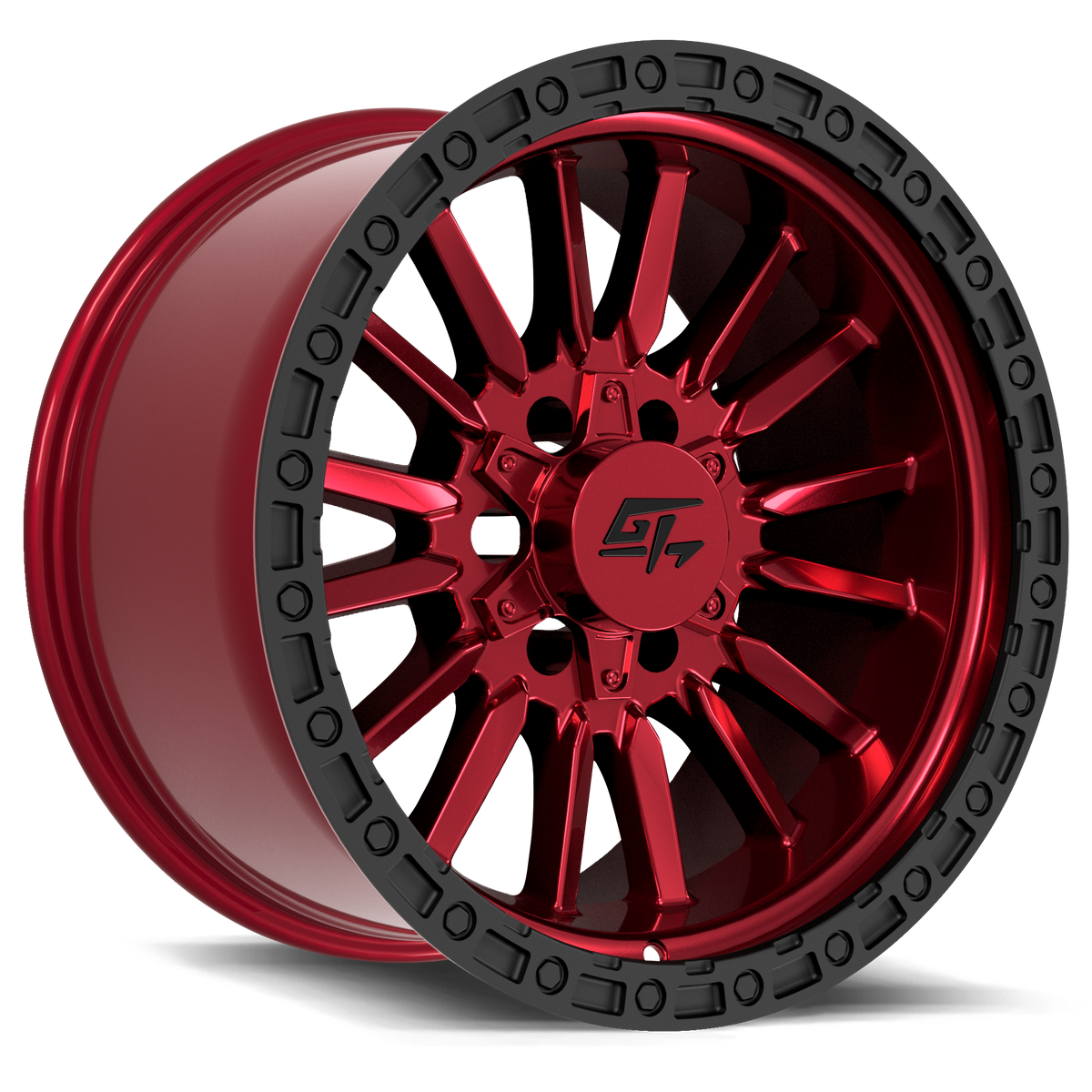 GT OFFROAD CHAMBER Anodized Red Centre / Black Ring wheel