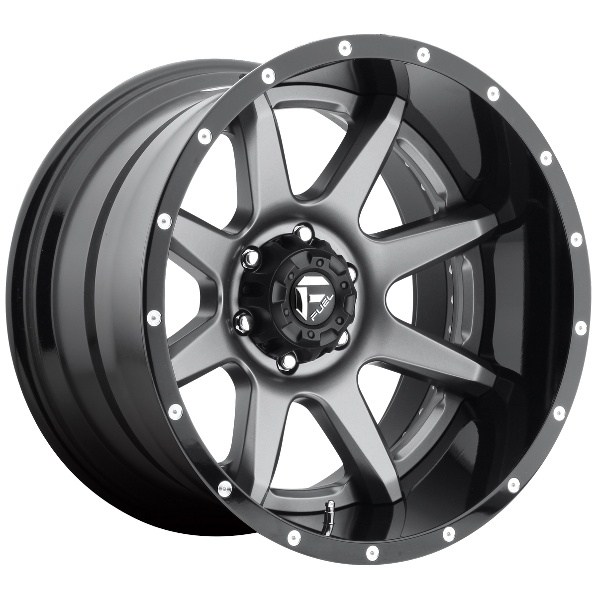 FUEL D238 RAMPAGE Matte Gunmetal Black Lip
