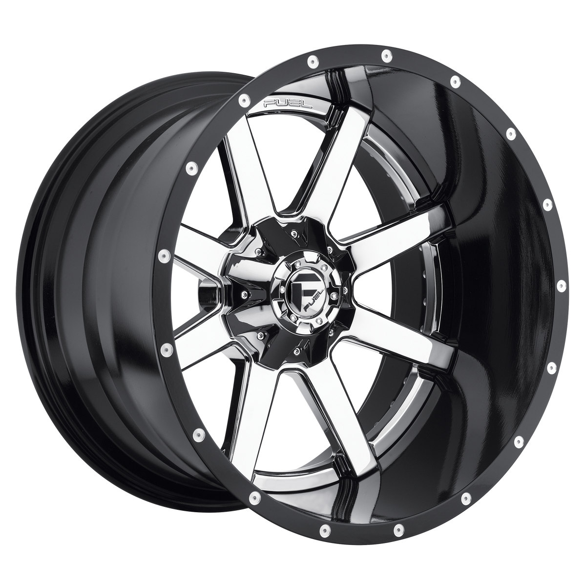FUEL D260 MAVERICK Chrome W/ Gloss Black Lip