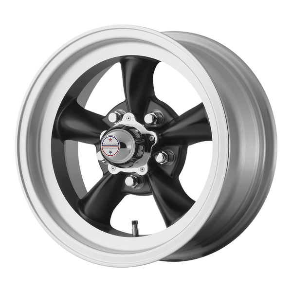 American Racing VN105 TORQ THRUST D Satin  Black W/ Machined Lip