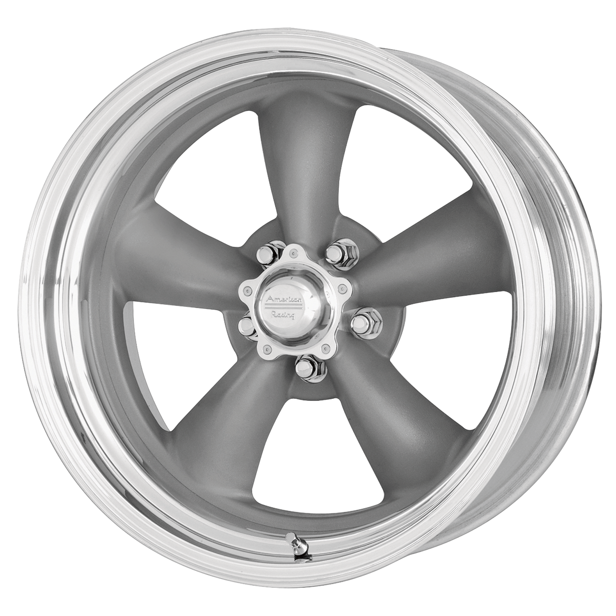 American Racing VN215 CLASSIC TORQ THRUST II Mag Gray W/ Machined Lip wheel