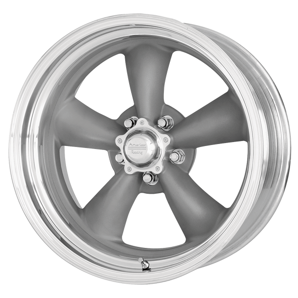 American Racing VN215 CLASSIC TORQ THRUST II Mag Gray W/ Machined Lip
