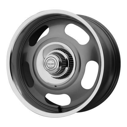 American Racing VN506 RALLY Mag Gray Center W/ Polished Lp wheel