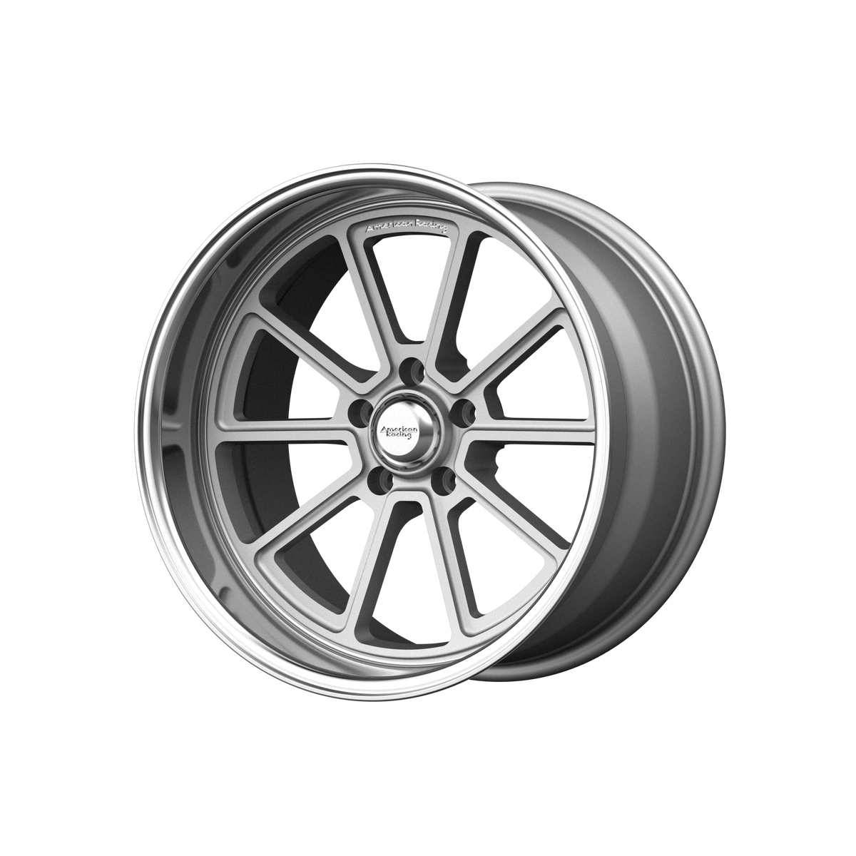 American Racing VN510 DRAFT Vintage Silver W/ Diamond Lip wheel