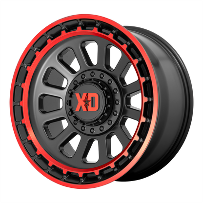 XD XD856 OMEGA Satin Black Mach Lip Red Tint wheel