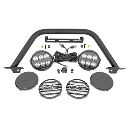 ROUGH COUNTRY Safari Bar | 6.5 Inch Round LED | OE Modular Steel | Ford Bronco 4WD (21-25) | 51113