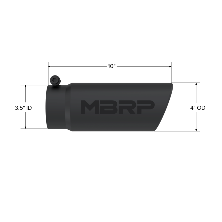 MBRP | Universal Black-Coated Tip, 3.5 Inch ID, 4 Inch OD Out  | T5112BLK