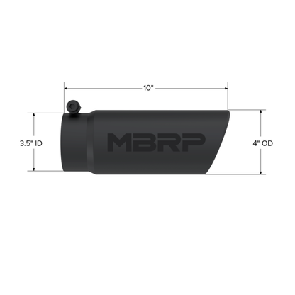 MBRP | Universal Black-Coated Tip, 3.5 Inch ID, 4 Inch OD Out  | T5112BLK