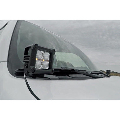 ROUGH COUNTRY LED Light Kit | Ditch Mount | 2" Black Pair | White DRL | Toyota 4Runner (10-24) | 70797