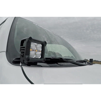 ROUGH COUNTRY | LED Light Kit  Ditch Mount  3" Chrome Wide Angle Pair | 70793