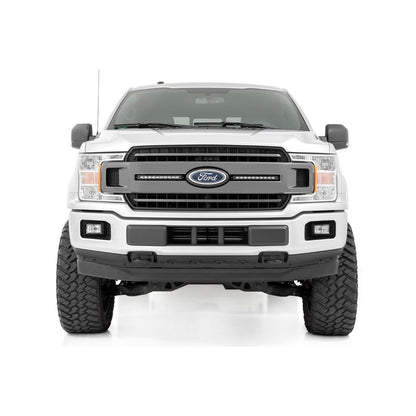 ROUGH COUNTRY LED Light Kit | Grille Mount | 10" Chrome Slimline Pair | Ford F-150 (18-20) | 70809