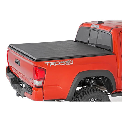 ROUGH COUNTRY Soft Tri-Fold Bed Cover | 5' Bed | Dbl Cab | Toyota Tacoma 2WD/4WD (16-25) | 41716501A