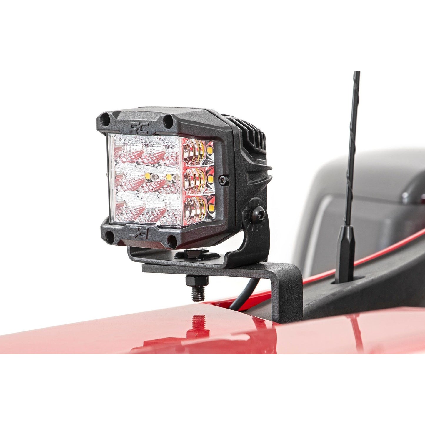 ROUGH COUNTRY LED Light Kit | Ditch Mount | 2" Black Pair | White DRL | Chevy Silverado 1500 (19-24) | 70843