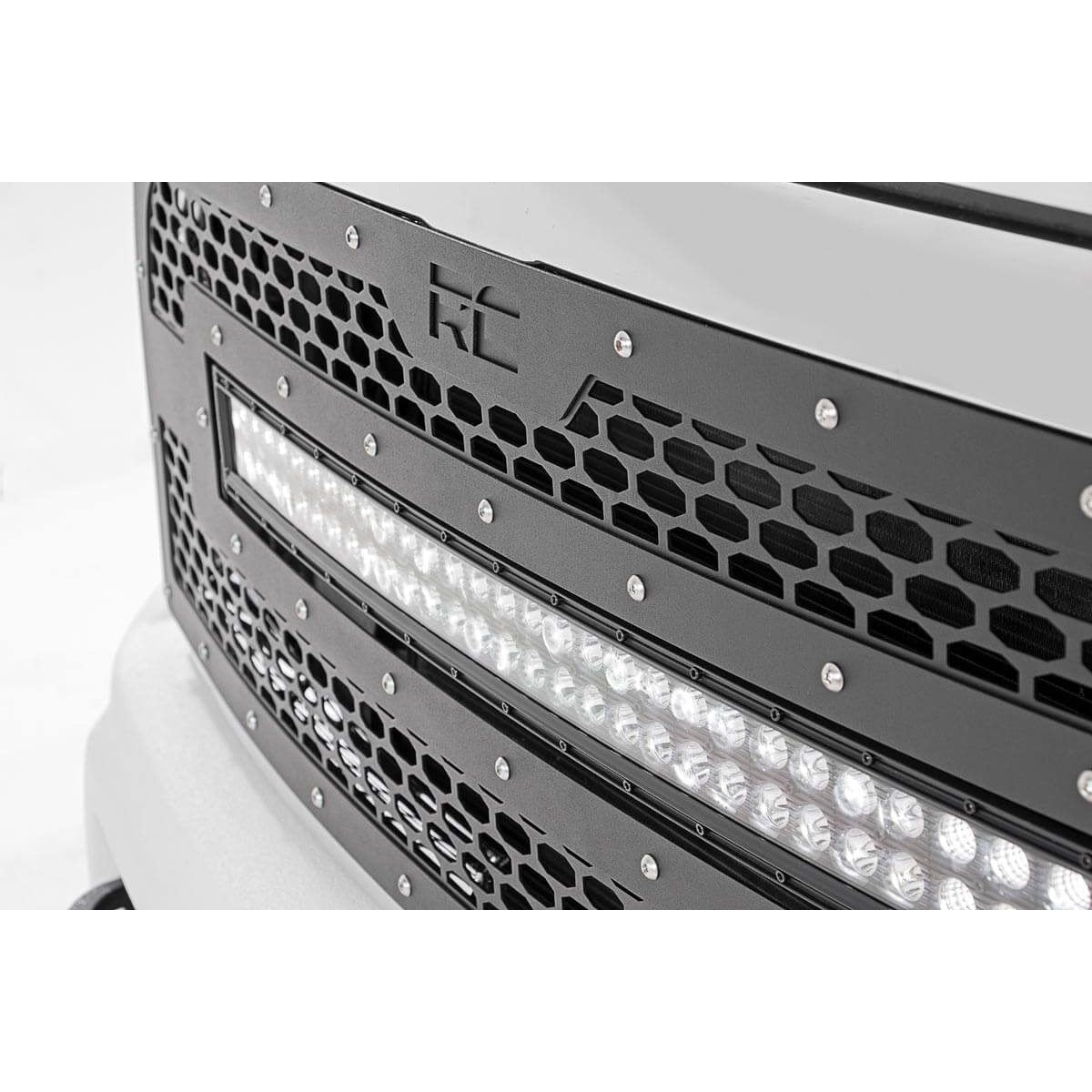 ROUGH COUNTRY Mesh Grille | 30" Dual Row LED | Black | Ram 2500/3500 2WD/4WD (2013-2018) | 70152