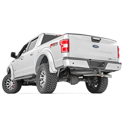 ROUGH COUNTRY Fender Flares | SF1 | UX Ingot Silver Metallic | Ford F-150 2WD/4WD (18-20) | F-F318201-UX