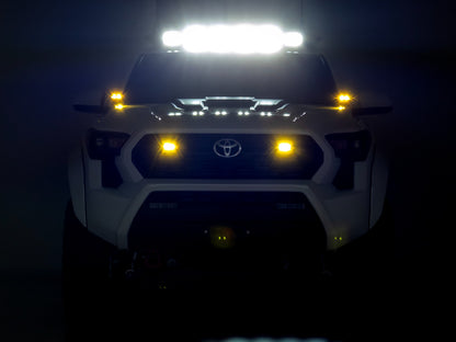 ROUGH COUNTRY | 3x1.75 Inch Black Series  Yellow  LED Slim Aux  SAE Fog  Flush Mount  Pair | 70909