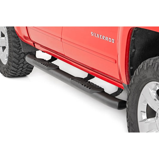 ROUGH COUNTRY Oval Nerf Step | Crew Cab | Chevy/GMC 1500/2500HD/3500HD (07-19 & Classic) | 21001