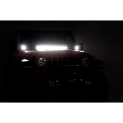 ROUGH COUNTRY LED Light Kit | Hinge Mount | 2" Black Pair | Jeep Gladiator JT/Wrangler JL (18-25) | 70052