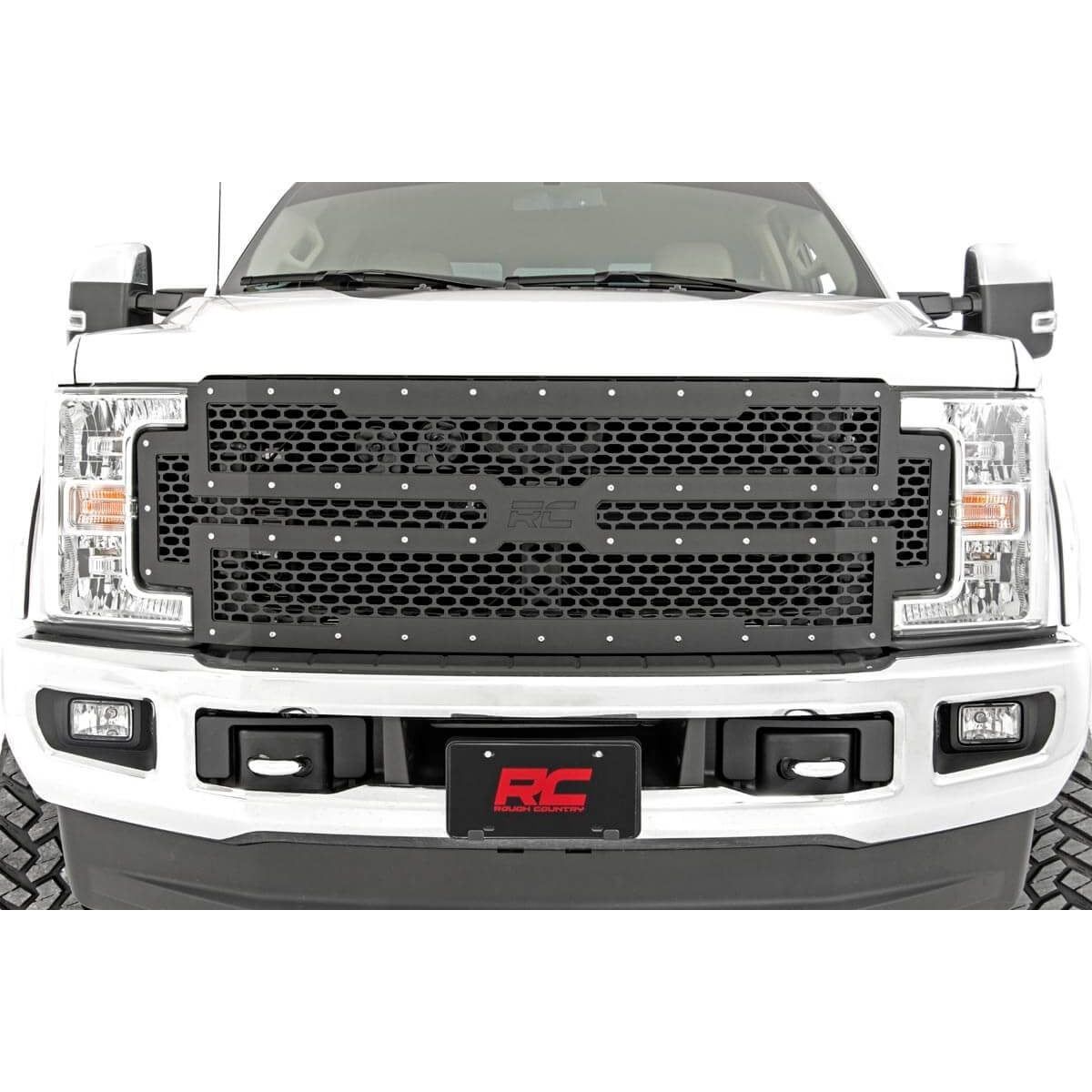 ROUGH COUNTRY Mesh Grille | Ford F-250/F-350 Super Duty 2WD/4WD (2017-2019) | 70213
