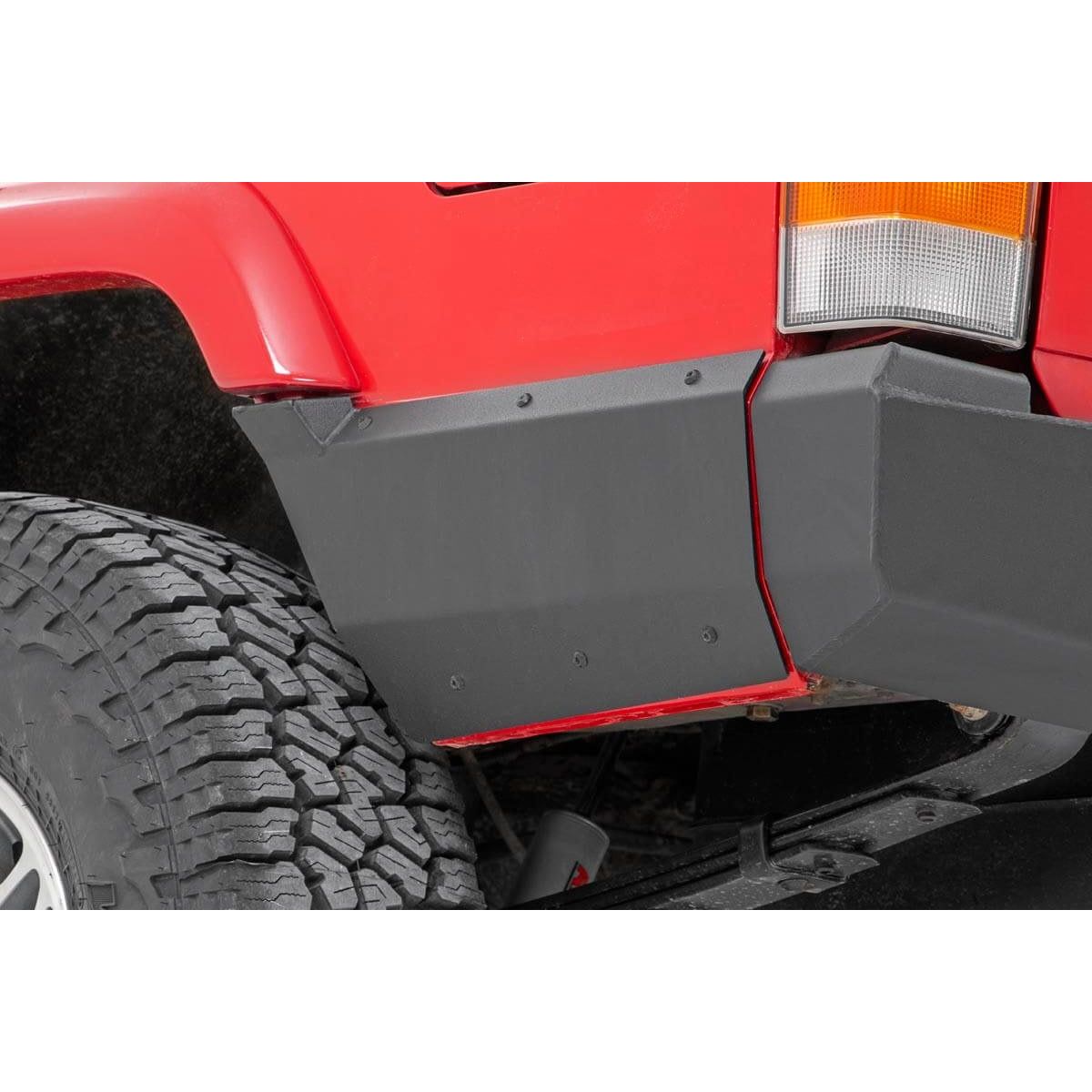 ROUGH COUNTRY Quarter Panel Armor | Rear | Factory Flare | Jeep Cherokee XJ 2WD/4WD (97-01) | 10571