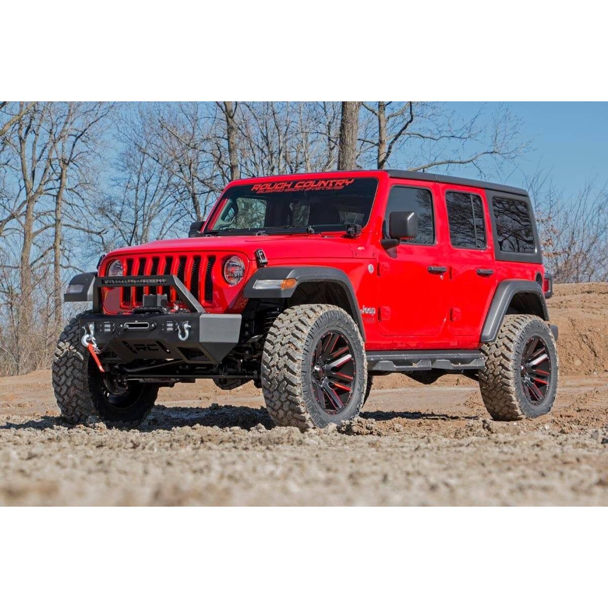 ROUGH COUNTRY | 3.5 Inch Lift Kit  Adj Lower  FR D/S  M1  Jeep Wrangler Unlimited Rubicon (18-23) | 69140