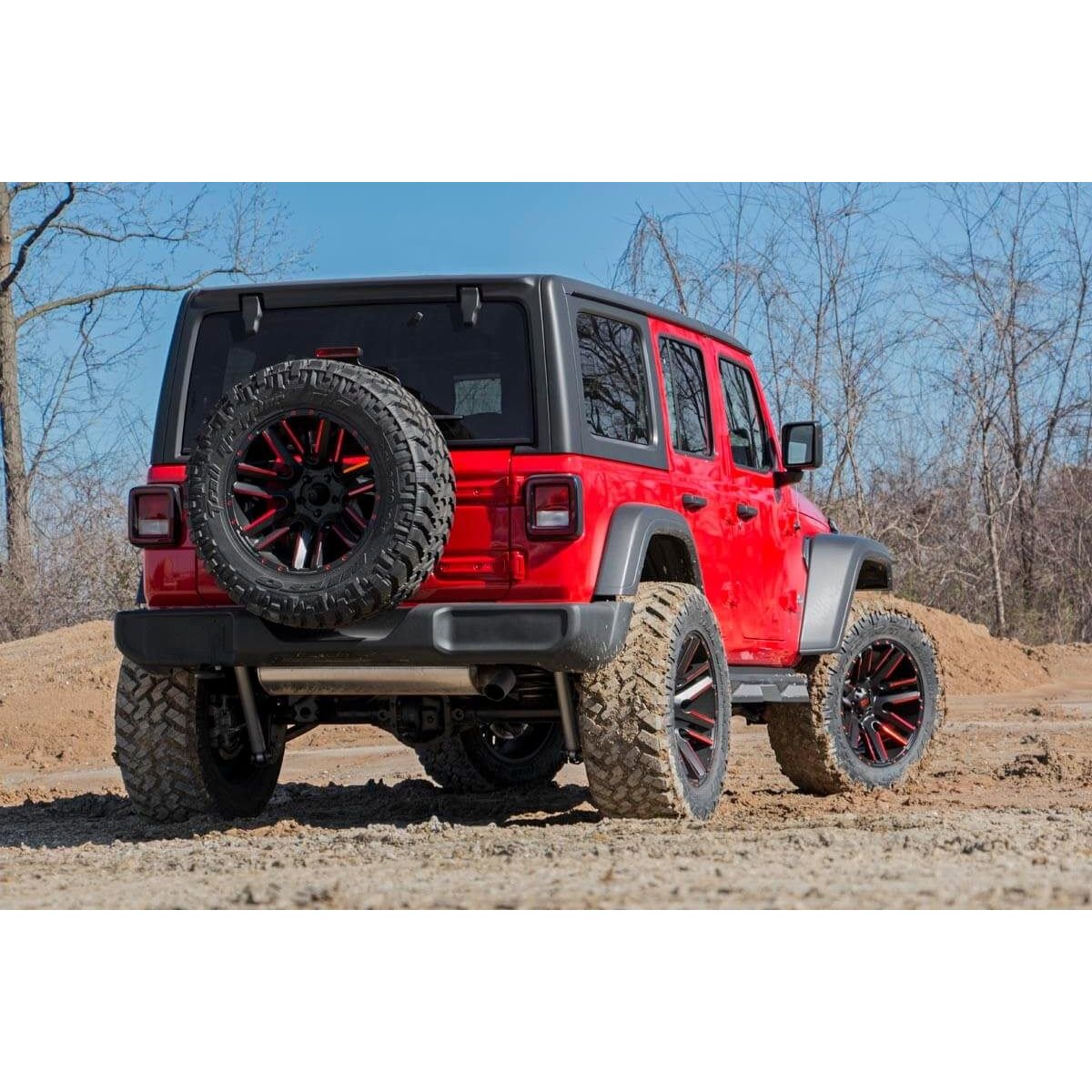 ROUGH COUNTRY | 3.5 Inch Lift Kit  Adj Lower  FR D/S  M1  Jeep Wrangler Unlimited Rubicon (18-23) | 69140
