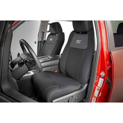 ROUGH COUNTRY Seat Covers | FR w/ Console Cover and Rear | Toyota Tundra 2WD/4WD (14-21) | 91027A