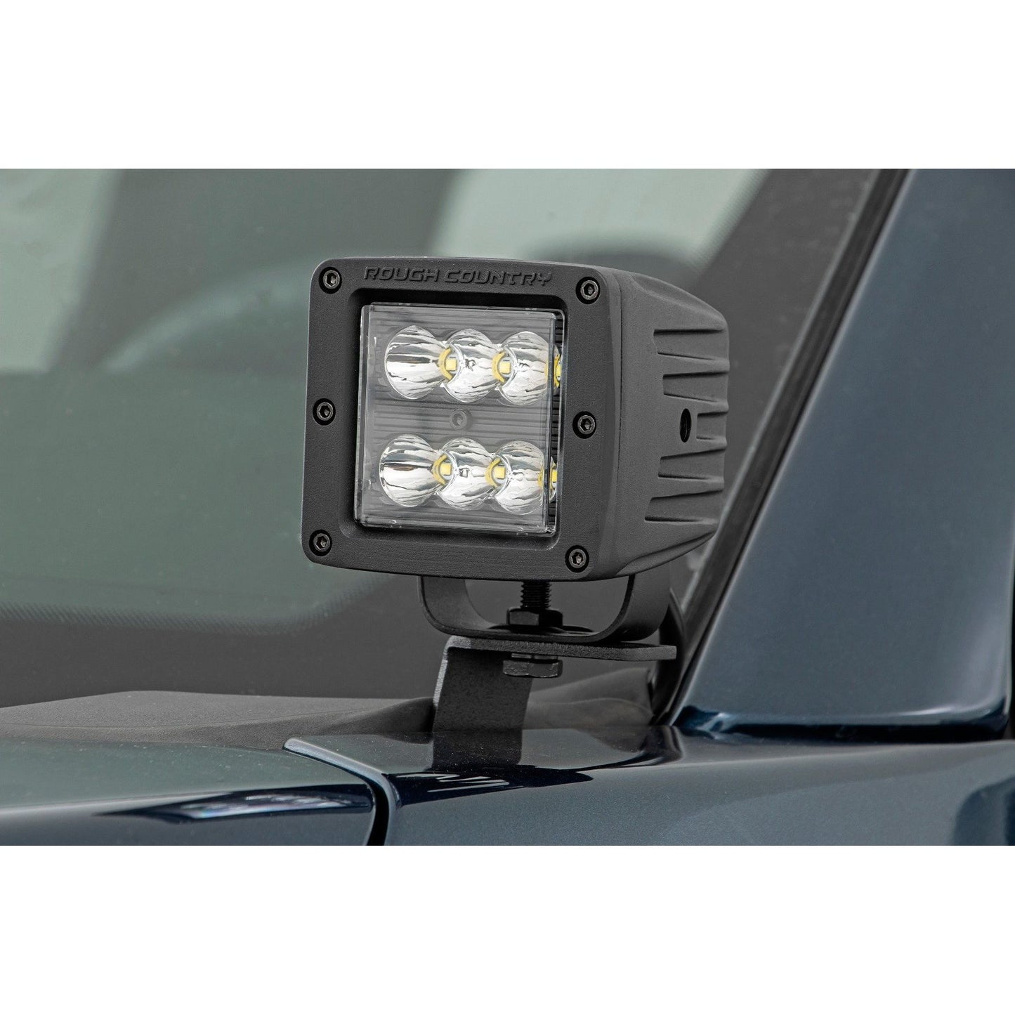 ROUGH COUNTRY LED Light Kit | Ditch Mount | 2" Black Pair | Spot | Ford F-150 (15-25)/F-150 Lightning (22-25)  | 71028