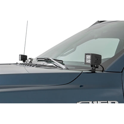 ROUGH COUNTRY LED Light Kit | Ditch Mount | 2" Black Pair | Flood | Ford F-150 (15-25)/F-150 Lightning (22-25)  | 71029