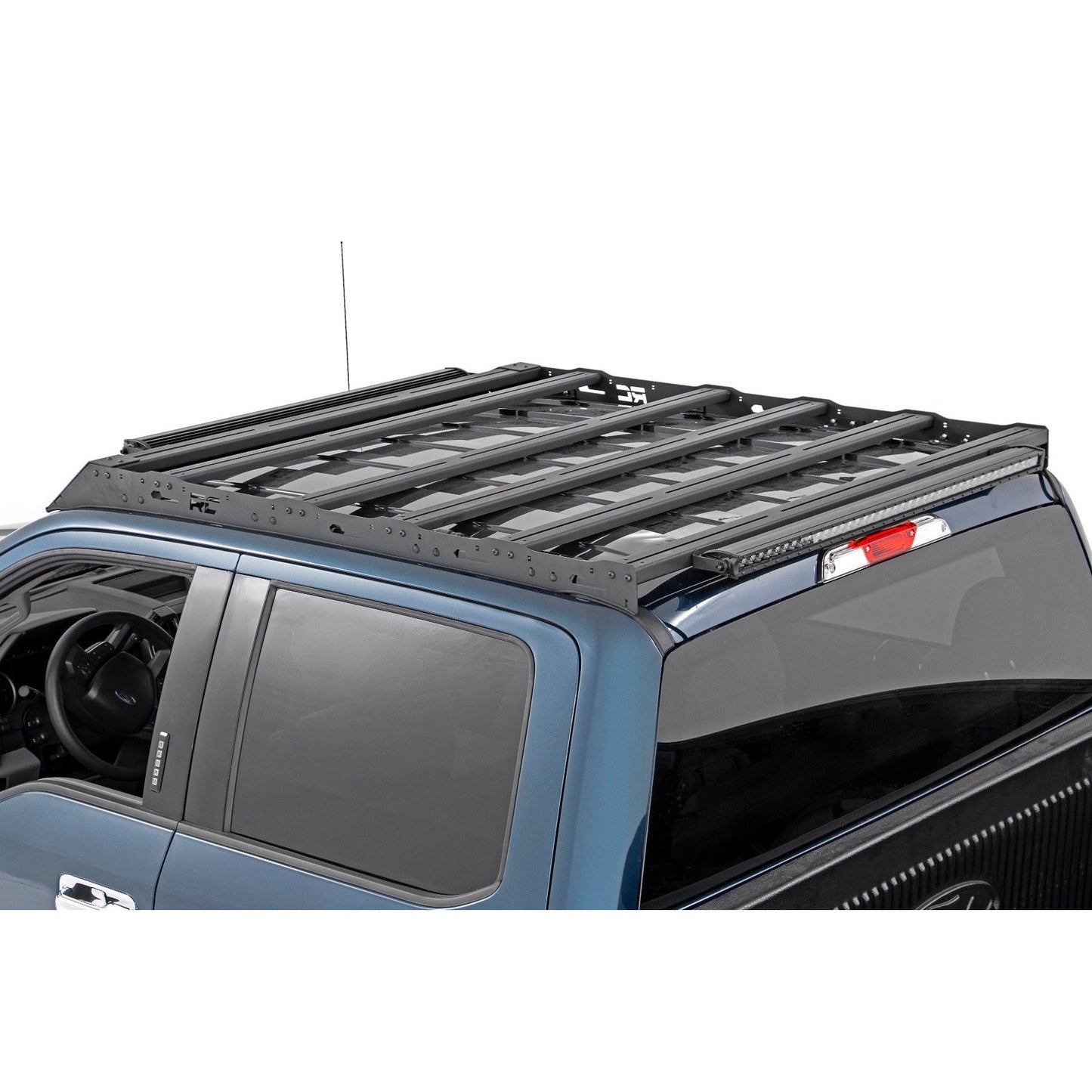 ROUGH COUNTRY Roof Rack | FR & RR 40 Inch Single Row BLK LEDs | Ford F-150 2WD/4WD (15-18) | 51022
