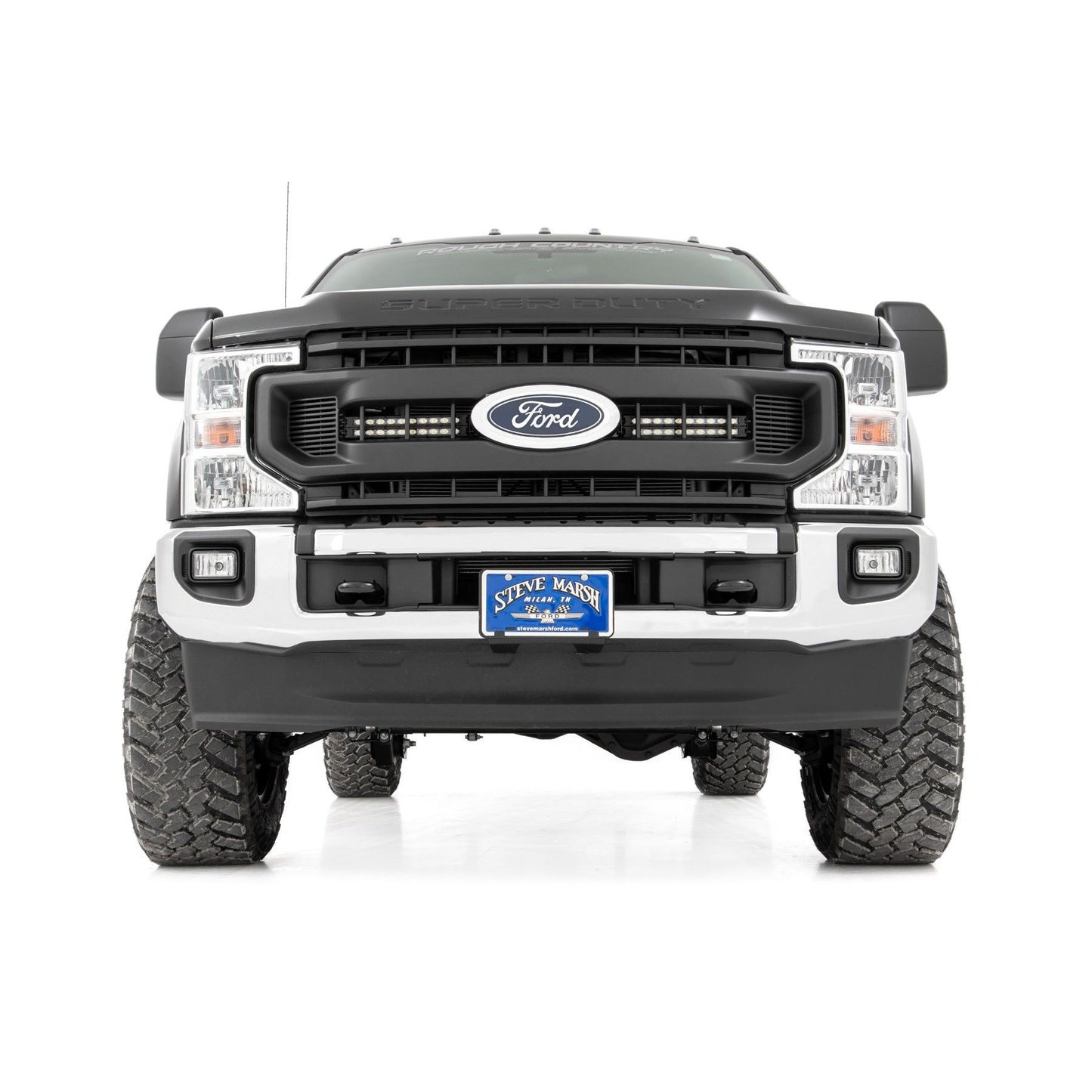 ROUGH COUNTRY LED Light Kit | Grille Mount | 10 Inch Black | Slimline | Ford F-250 Super Duty (20-22) | 70898
