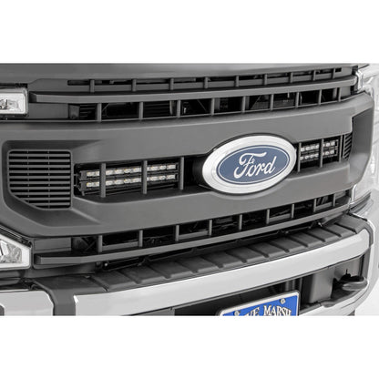 ROUGH COUNTRY LED Light Kit | Grille Mount | 10 Inch Black | Slimline | Ford F-250 Super Duty (20-22) | 70898