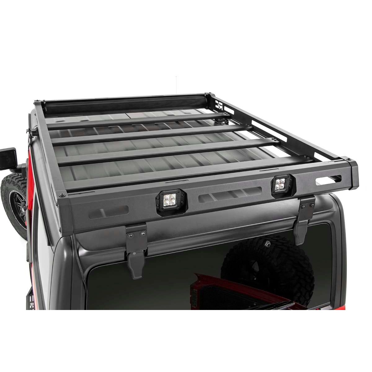 ROUGH COUNTRY Roof Rack | Black Series Lights | Jeep Wrangler JL (18-25)/Wrangler Unlimited (18-25)  | 10622