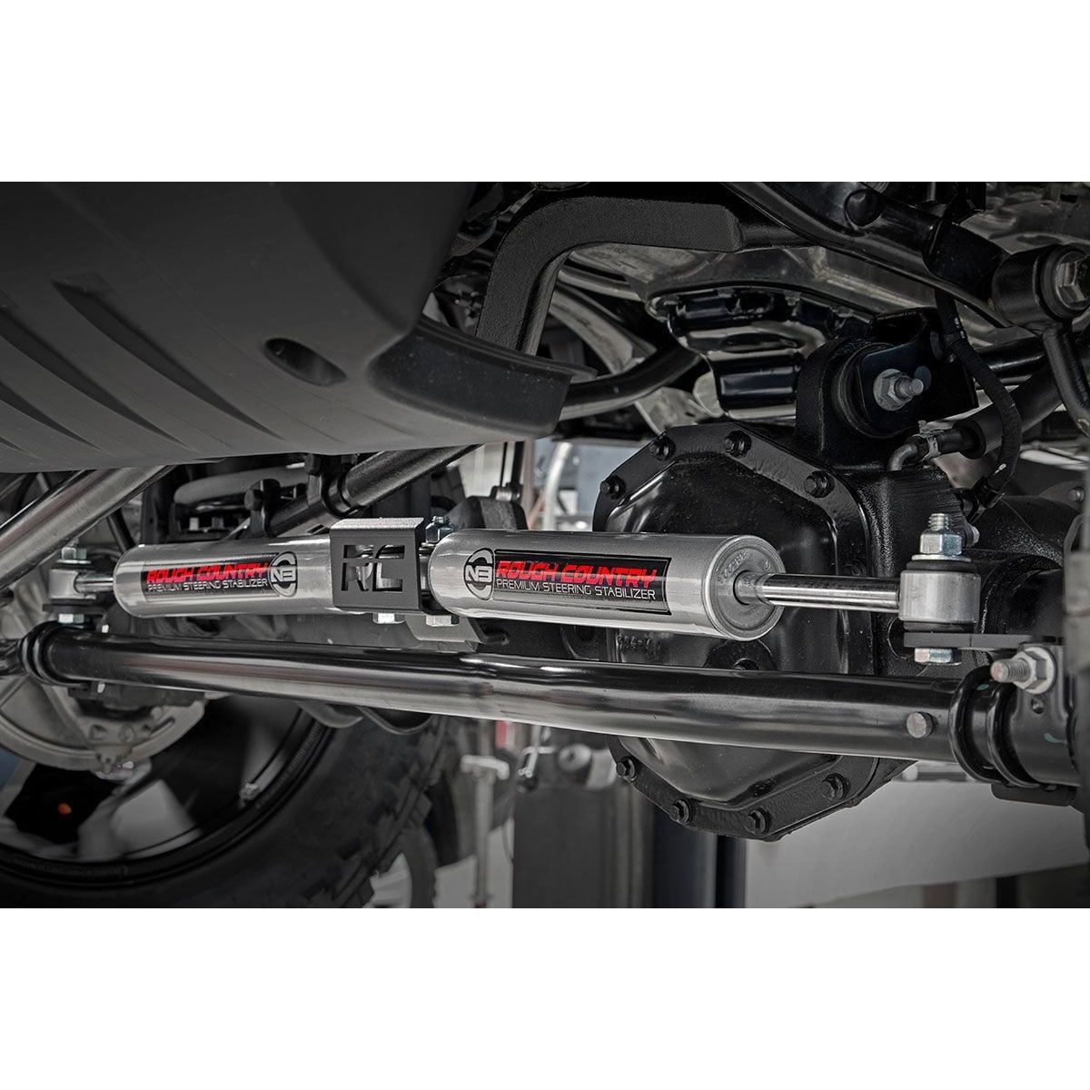 ROUGH COUNTRY N3 Steering Stabilizer | Dual | 2.5-8 Inch Lift | Jeep Gladiator JT/Wrangler JL (18-25) | 87304