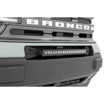 ROUGH COUNTRY LED Light Kit | Bumper Mount | 20" Black Single Row | White DRL | Ford Bronco Sport (21-25) | 71037