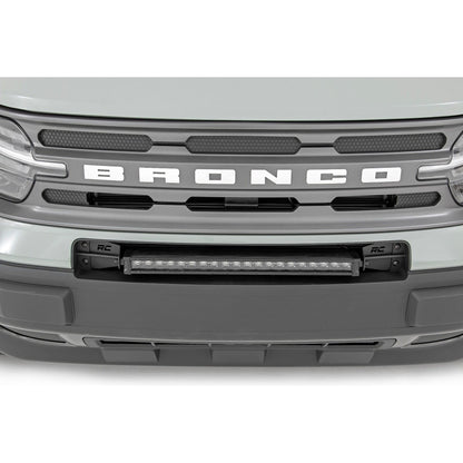 ROUGH COUNTRY LED Light Kit | Bumper Mount | 20" Black Single Row | White DRL | Ford Bronco Sport (21-25) | 71037