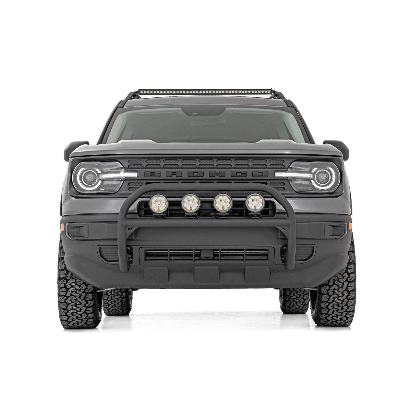 ROUGH COUNTRY Nudge Bar | 4 Inch Round Led (x4) | Ford Bronco Sport 4WD (2021-2025) | 51044