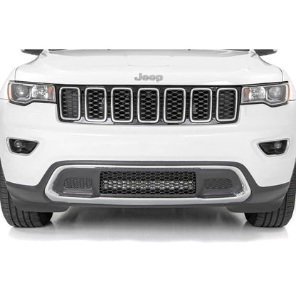 ROUGH COUNTRY LED Light Kit | Bumper Mount | 20" Black Dual Row | White DRL | Jeep Grand Cherokee WK2 (11-20) | 70773DRL