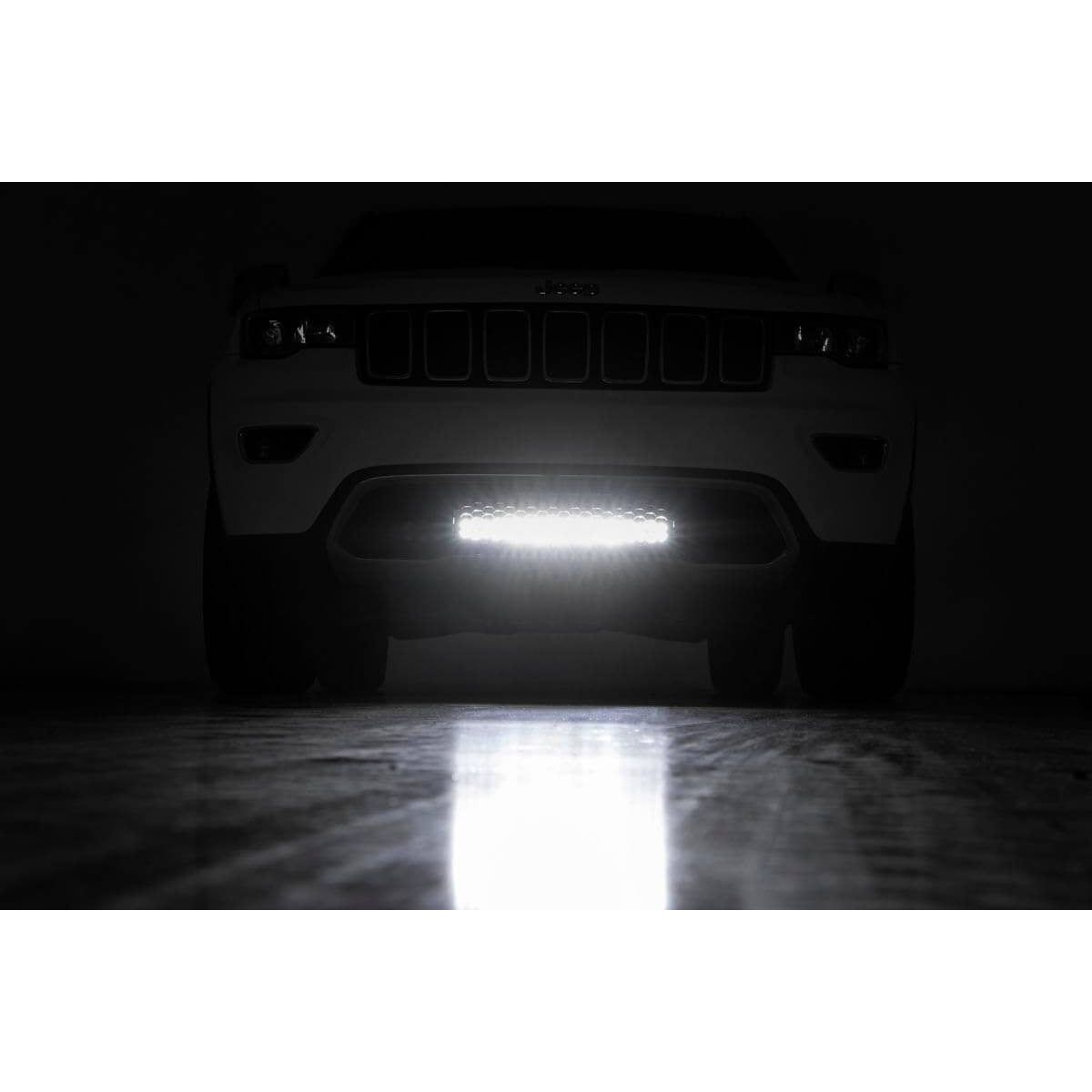 ROUGH COUNTRY LED Light Kit | Bumper Mount | 20" Black Dual Row | Jeep Grand Cherokee WK2 (11-20) | 70773