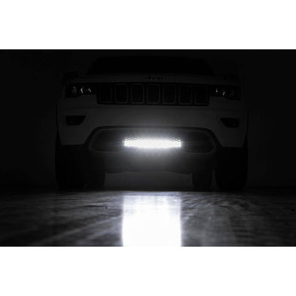 ROUGH COUNTRY LED Light Kit | Bumper Mount | 20" Black Dual Row | White DRL | Jeep Grand Cherokee WK2 (11-20) | 70773DRL