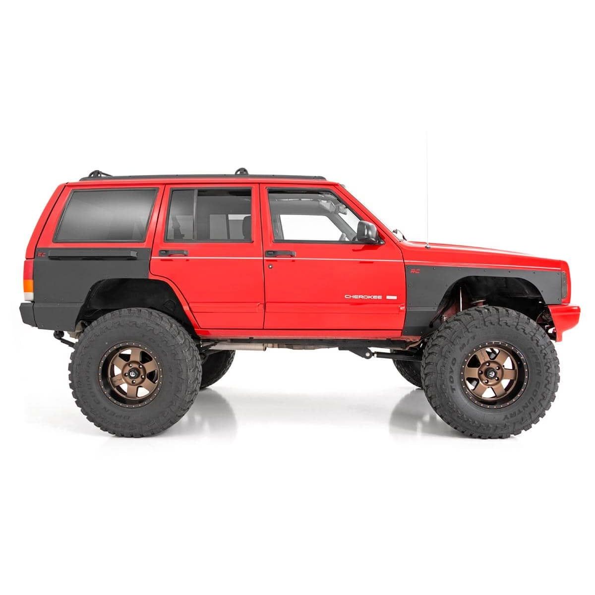 ROUGH COUNTRY Full Body Armor | FR & RR Combo | Jeep Cherokee XJ 2WD/4WD (1997-2001) | 10581